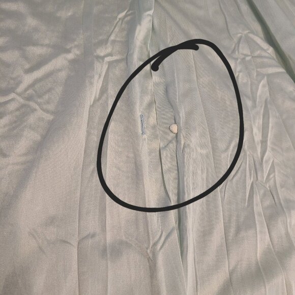 Vintage Miss Elaine Nightgown Size L ?? Blue Lace Button nightgown *flaws* - Picture 11 of 16